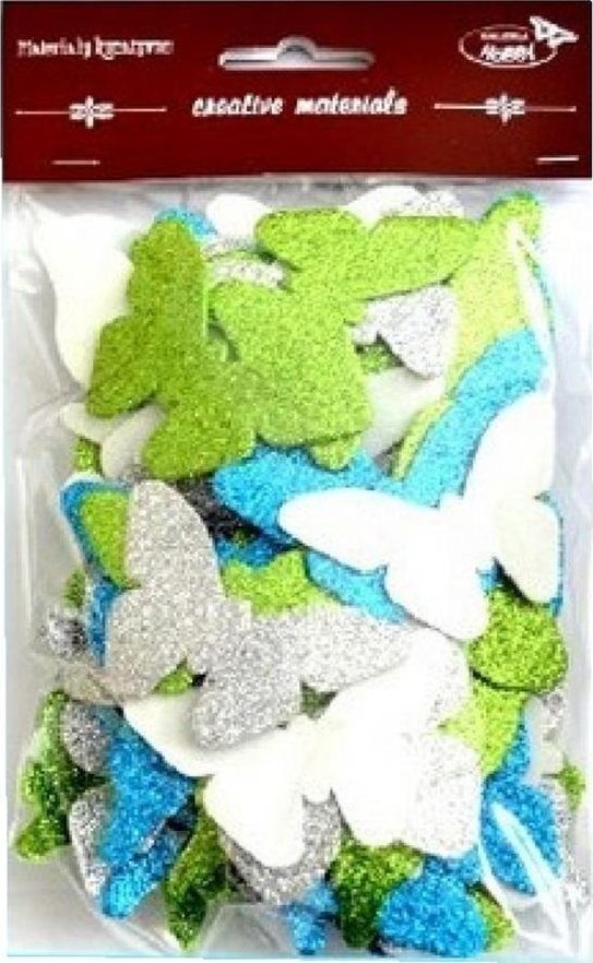 Motyle brokatowe 52szt