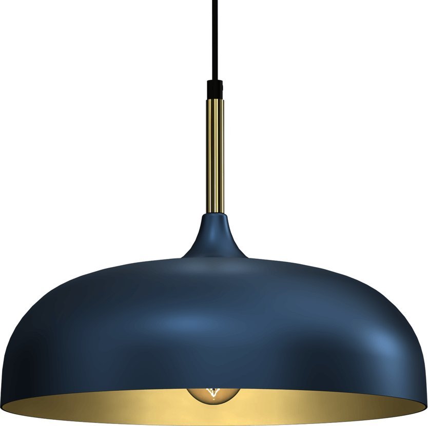 Lampa wisząca Milagro Lampa wisząca LINCOLN BLUE/GOLD 1xE27 35cm