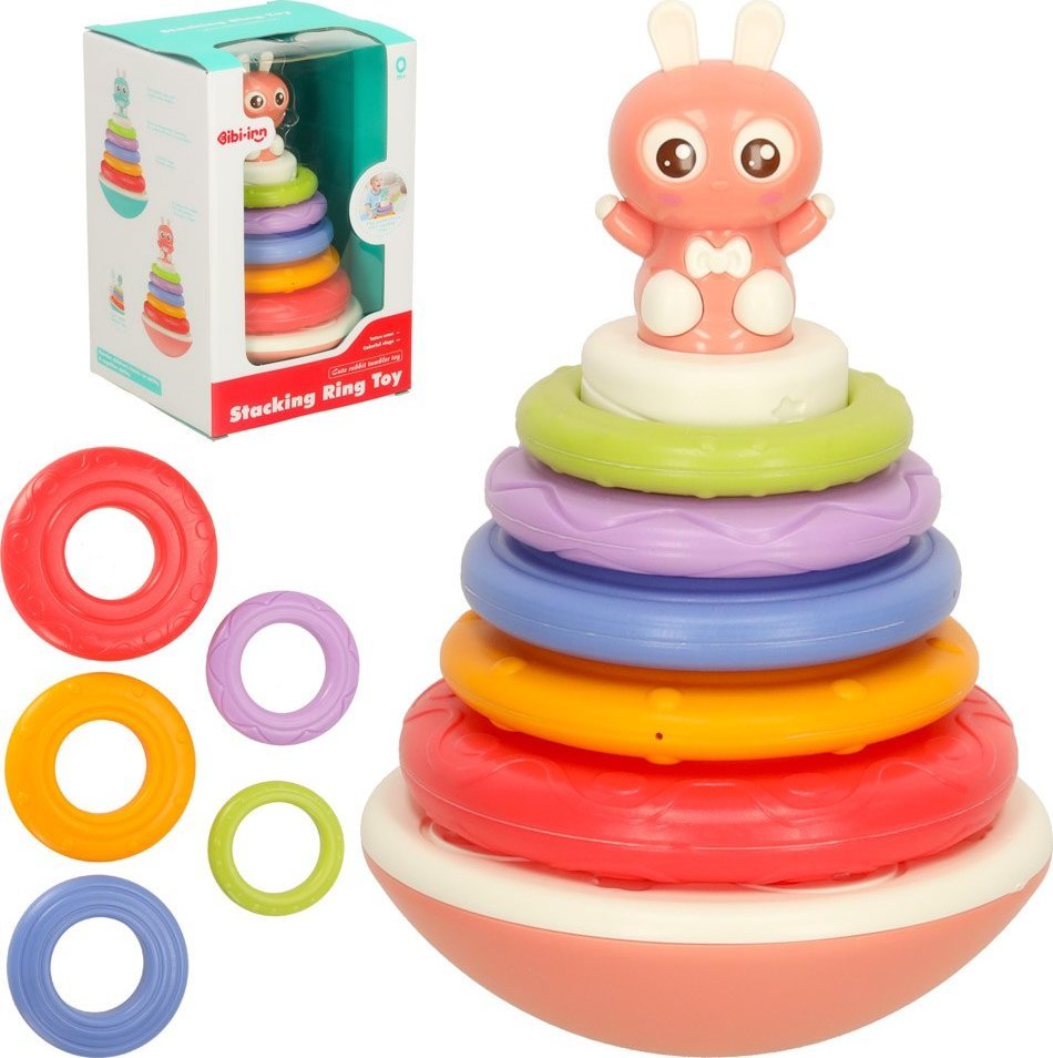 Wańka wstańka zabawka sensoryczna Bibi-inn różowa