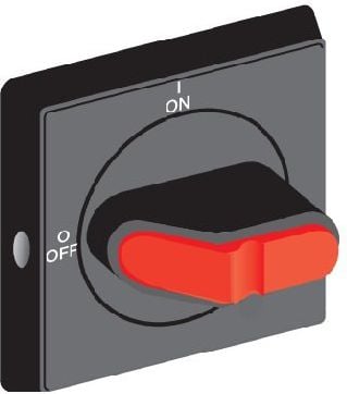 ABB Pokrętło pośrednie metalowe awaryjne IP65 z blokadą do OT16-125FT OHYS2RJ (1SCA105323R1001)