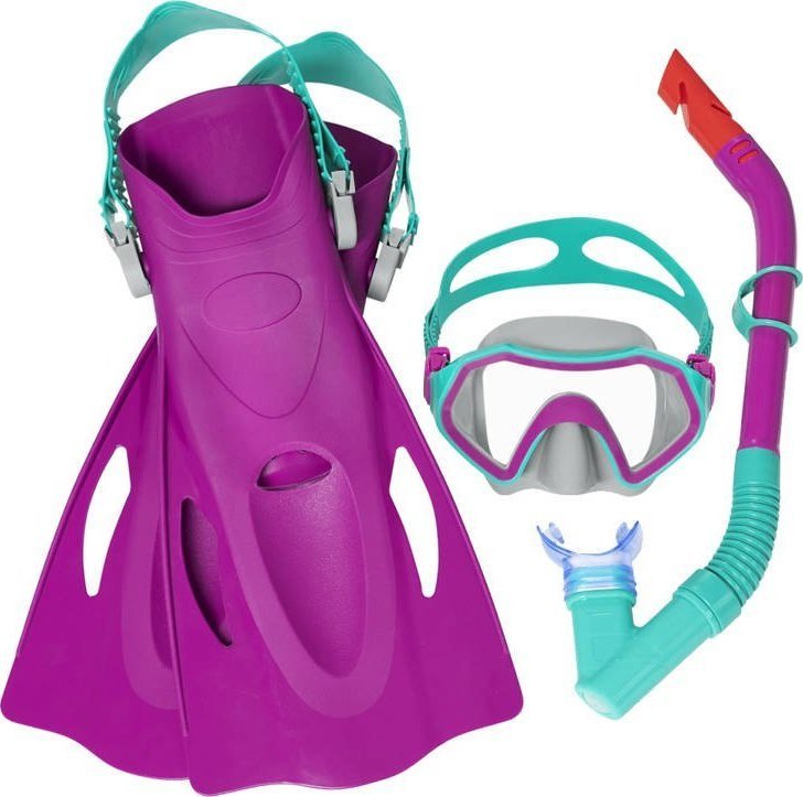 Bestway Dziecięcy Zestaw Do Nurkowania Różowy Maska, Płetwy, Rurka 25046