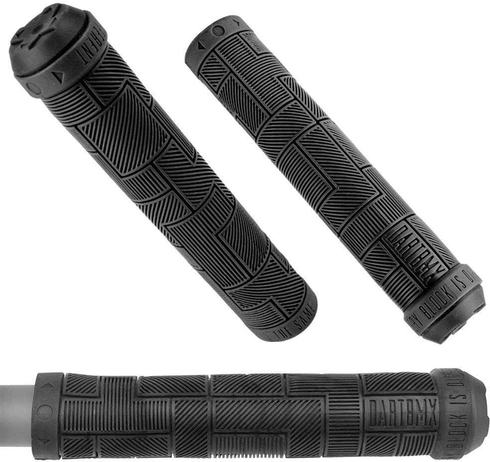 Chwyty kierownicy Dartmoor Block 155 mm, szaro-czarne