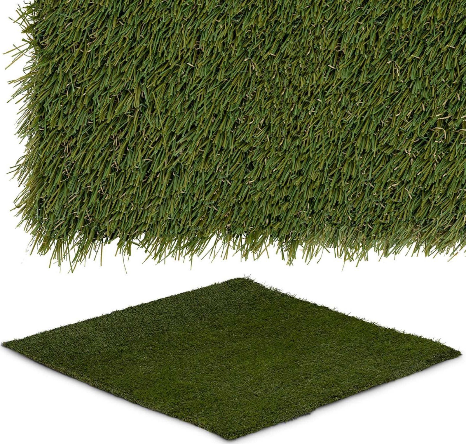 Hillvert Sztuczna trawa na taras balkon miękka 30 mm 20/10 cm 100 x 100 cm Sztuczna trawa na taras balkon miękka 30 mm 20/10 cm 100 x 100 cm