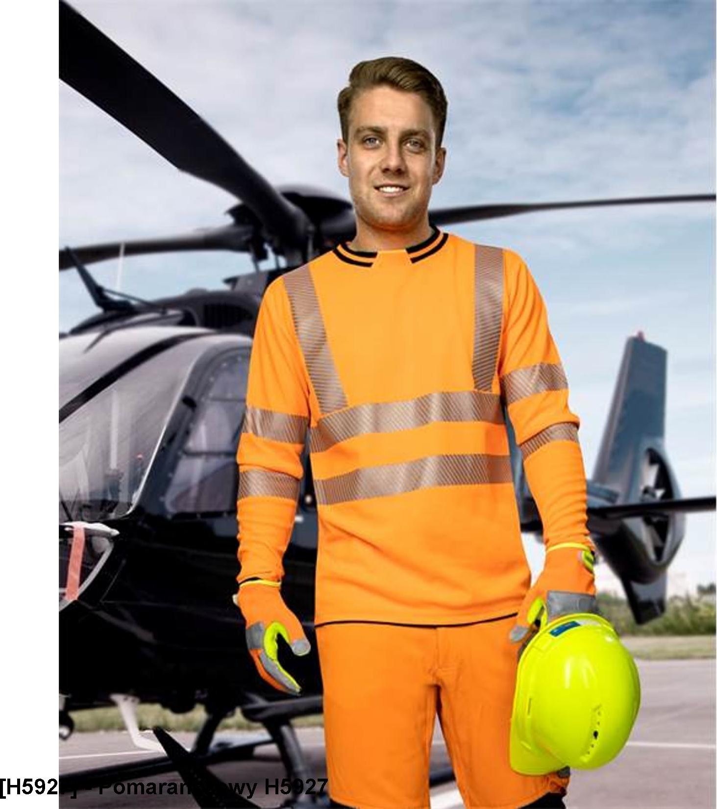 Ardon HiViz - t-shirt z długim rękawem - Pomarańczowy H5927 XL