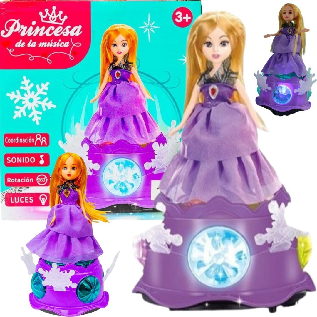 LALKA POZYTYWKA DLA DZIECI KSIĘŻNICZKA EFEKTY ŚWIETLNE I MELODIE TANIEC