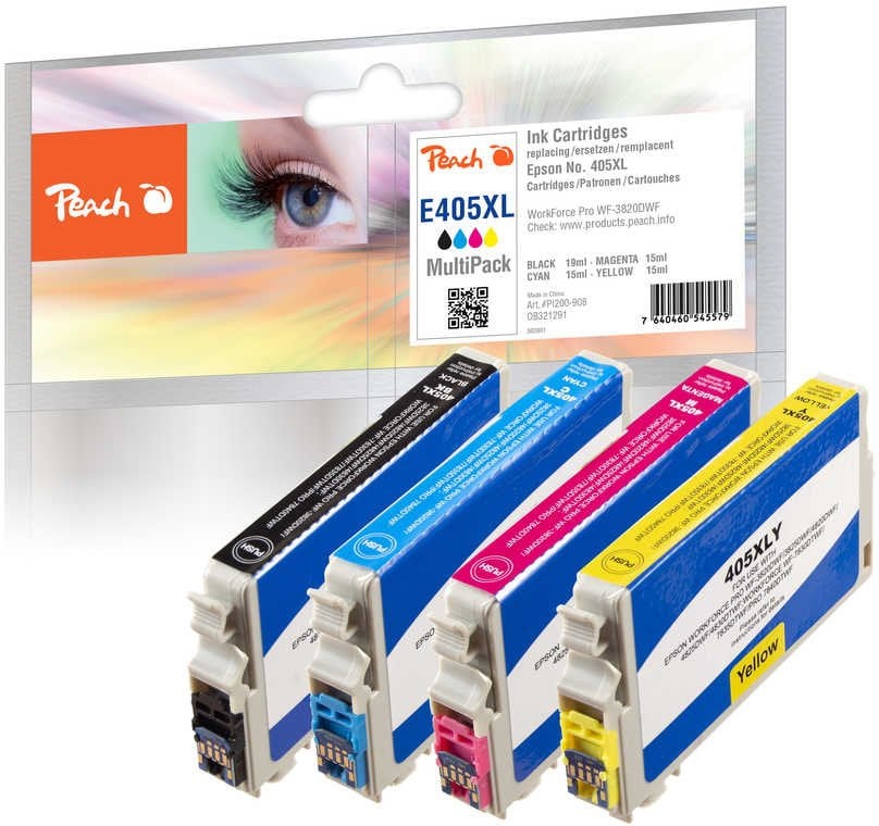 Peach PI200-908 nabój z tuszem 4 szt. Zamiennik Wysoka (XL) wydajność Czarny, Cyjan, Purpurowy, Żółty