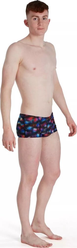 Speedo Męskie bokserki kąpielowe Speedo ALV V 17CM BRF AM black/blue flame/light adriatic/fluo tangerine rozmiar 30
