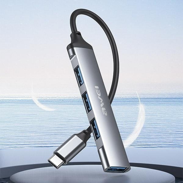 Awei AWEI HUB CL-150T 4xUSB-A czarny/black