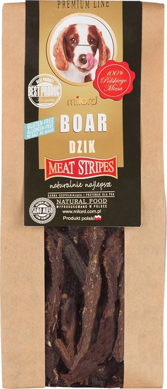 Przysmak dla psa - dzik paski 150 g