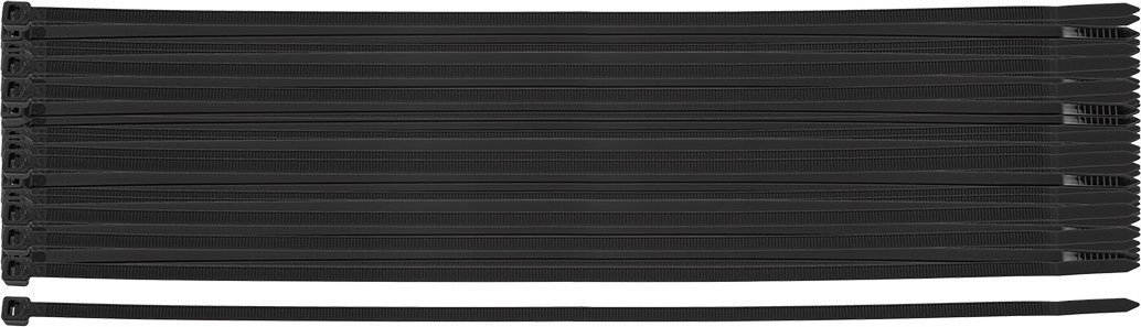 Neo Opaski zaciskowe EXTREME 4.8 × 450 mm, czarne, 50 szt.