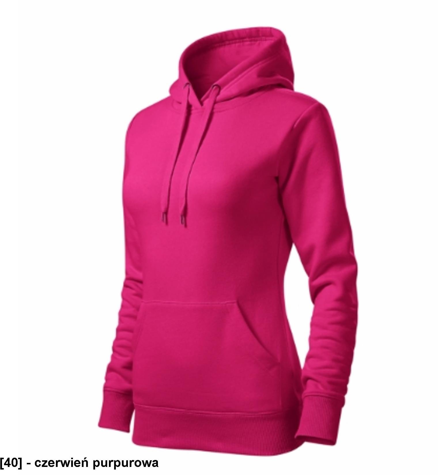 Cape Free - ADLER - Cape Free - Bluza damska, 320 g/m2, 65 % bawełna, 35 % poliester - czerwień purpurowa XL