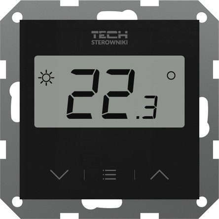 Tech Regulator przewodowy, pokojowy F-12B do listwy L-X i L-12 dedykowany do systemów ramkowych 55mm, czarny STF-12BBK