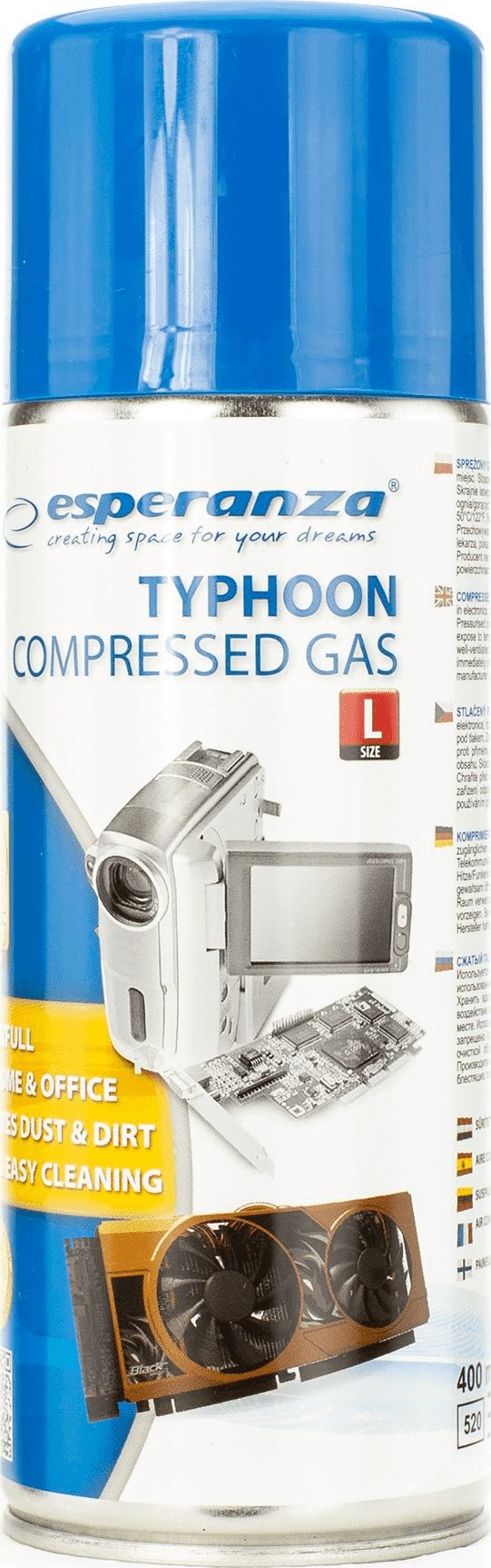 Esperanza Sprężone powietrze do usuwania kurzu 400 ml (ES103)