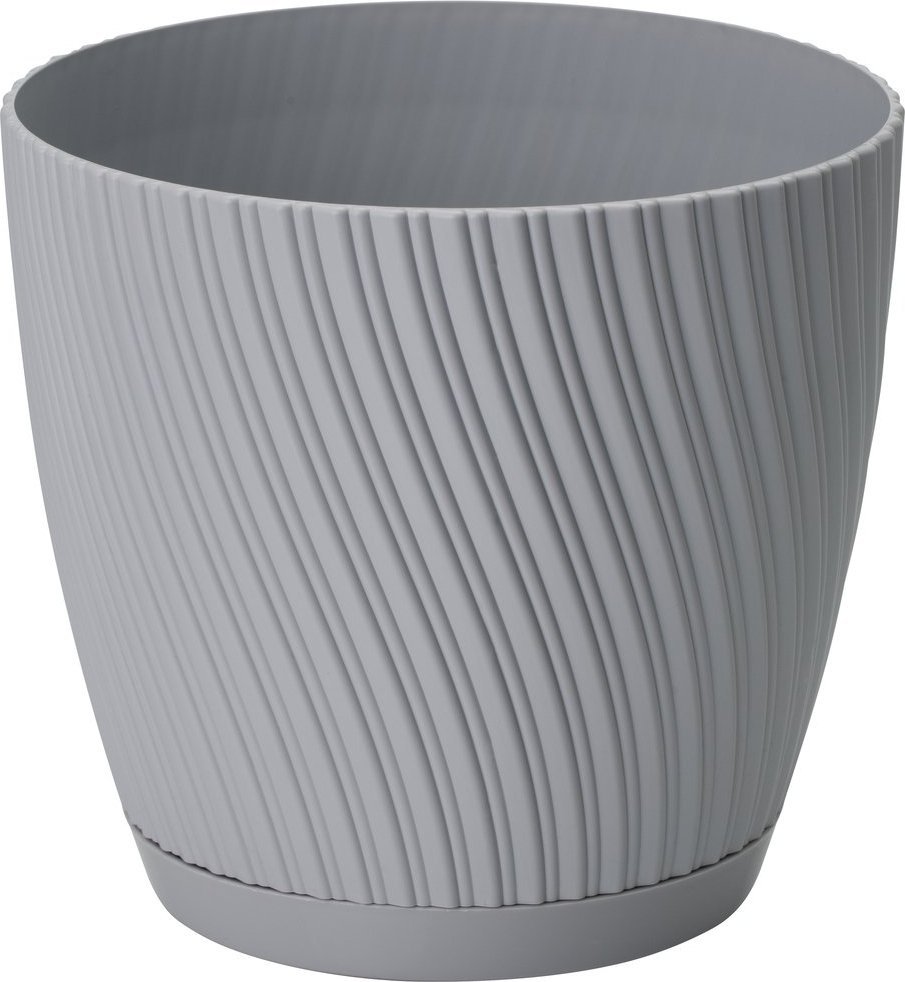 Form-Plastic Doniczka okrągła MIKA 4550-040, Kolor Platyna, Form-Plastik, Wymiary 14.80x13.7 cm