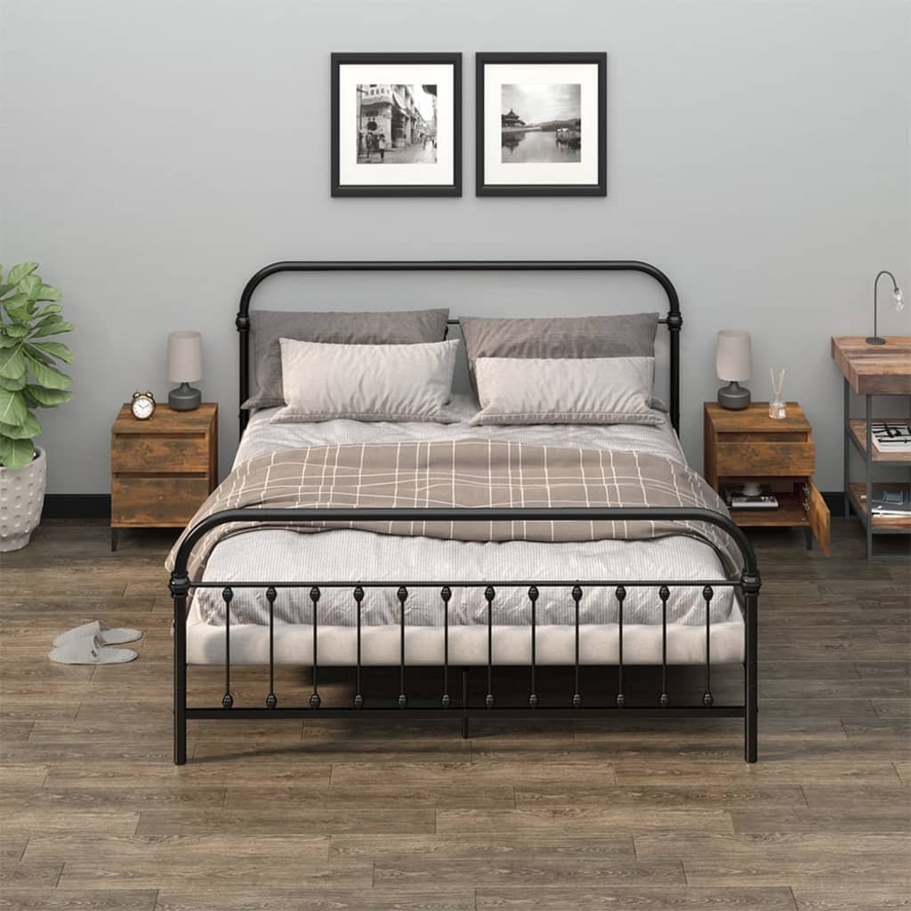 vidaXL vidaXL Szafki nocne, 2 szt., przydymiony dąb, 40x35x50 cm