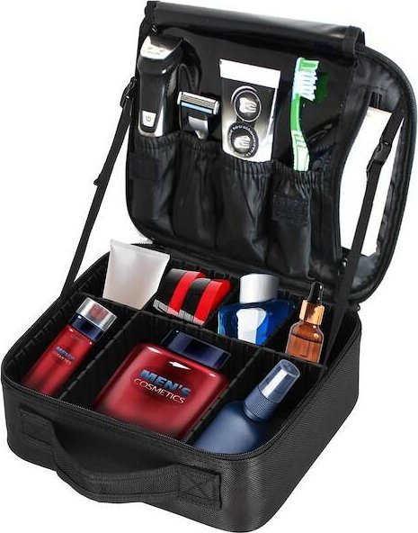 Springos Organizer podróżny na kosmetyki, kosmetyczka z regulowanymi przegródkami, czarna UNIWERSALNY