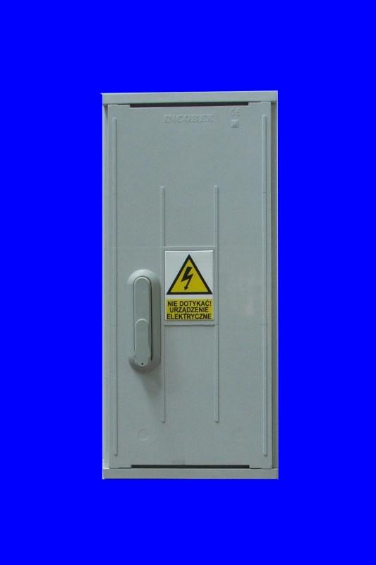 Incobex Obudowa termoutwardzalna STN 26x58x25 zamek cięgła kątowniki daszek prosty - IOB-30210-002