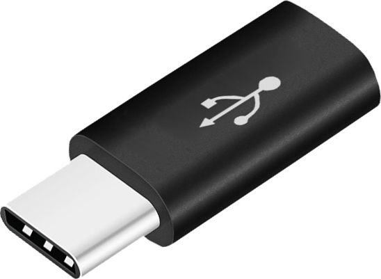 Adapter USB Co2 USB-C - microUSB Czarny