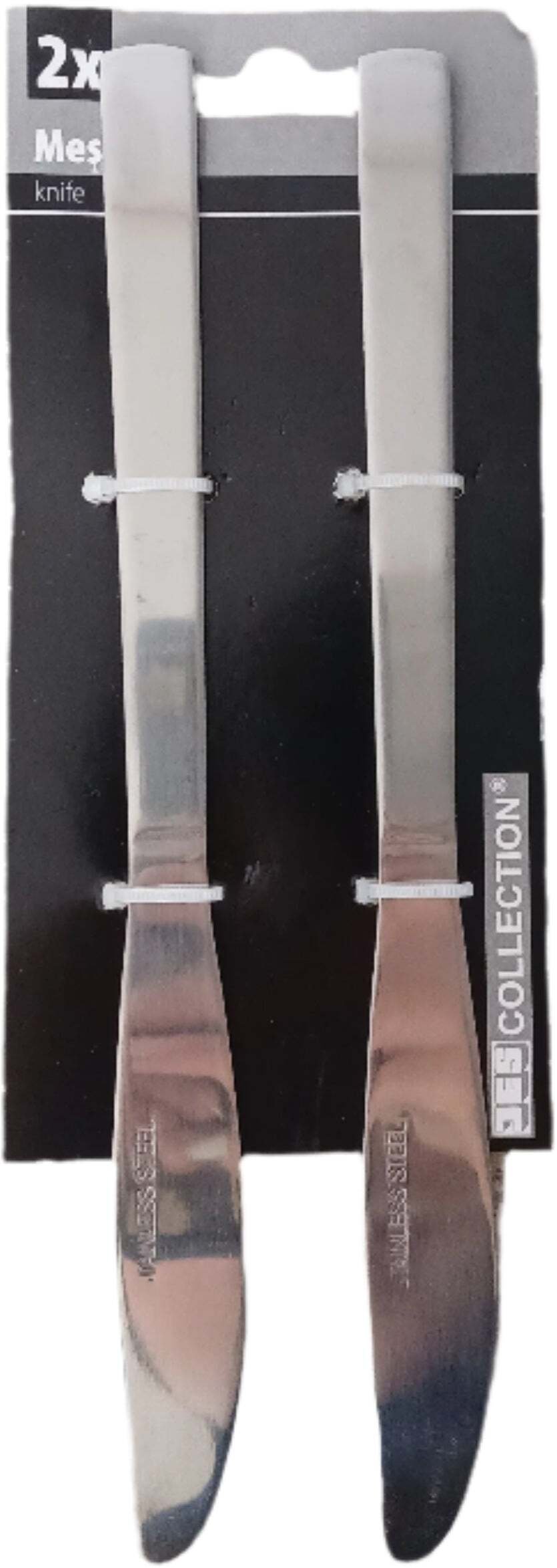 PACK OF 2 KNIVES 21.5 CM STAINLESS STEEL