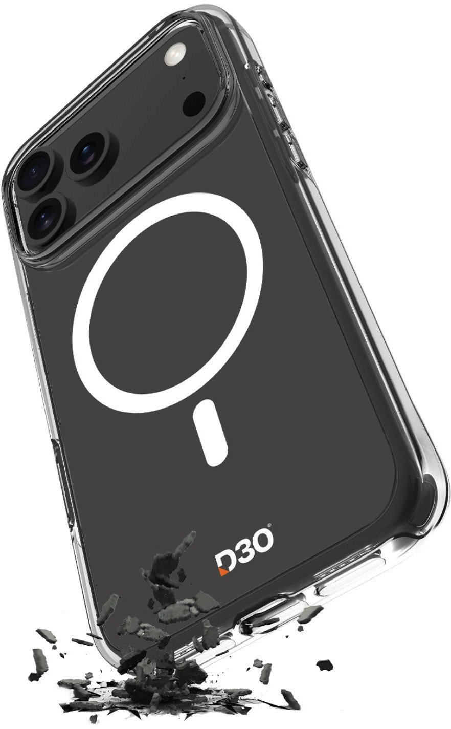 Etui Puro Impact Clear D3O TPU+PC kompatybilne z MagSafe na iPhone 17 Pro - przezroczyste