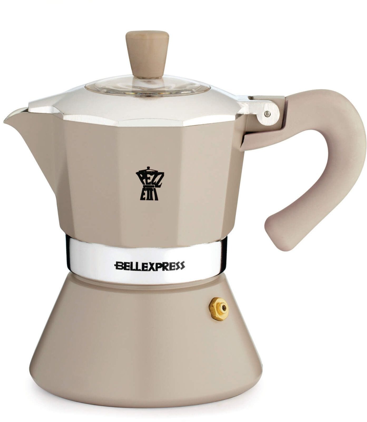 Kawiarka Pezzetti Bellexpress 1 filiżanka beżowa elegancja w emalii