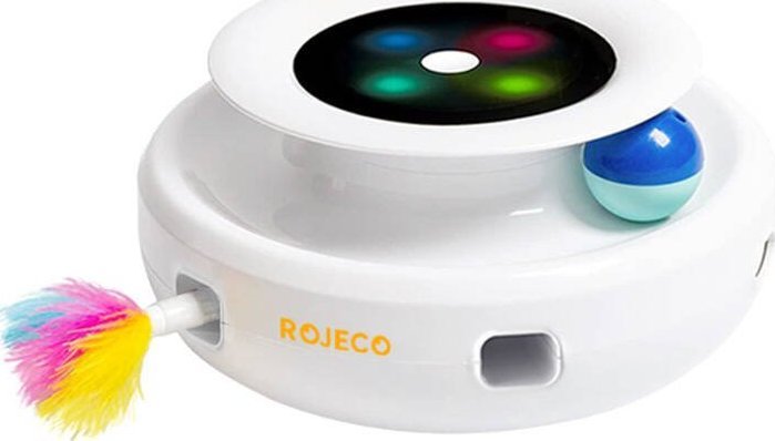 Rojeco Interaktywna zabawka dla kotów 2w1