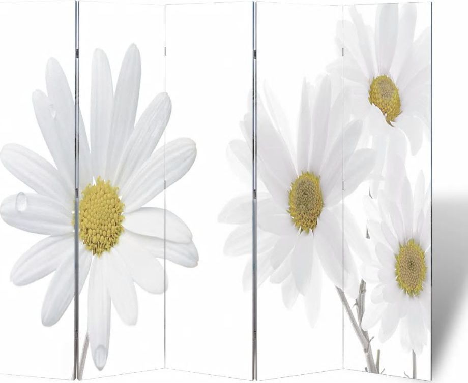 vidaXL Składany parawan, 200x170 cm, motyw kwiatowy