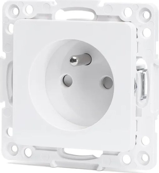 Aigostar Gniazdo pojedyncze typu francuskiego białe Gniazdo pojedyncze typu francuskiego białe