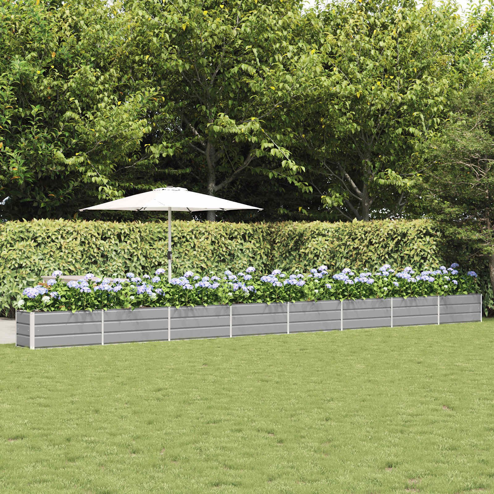 vidaXL Donica Jasnoszary 480 x 50 x 45 cm Stal Galwanizowana