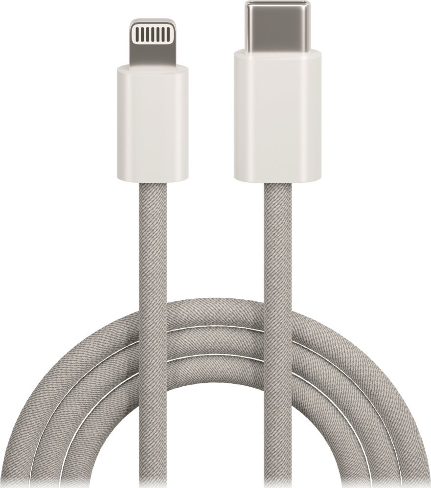 Kabel USB TelForceOne Maxlife Kabel Mxuc-06 Usb-C - Lightning 1,0 M 20W Szary Nylonowy