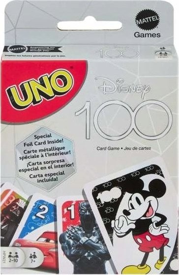 Mattel Karty Uno 100 lat Bohaterowie Bajek Disneya