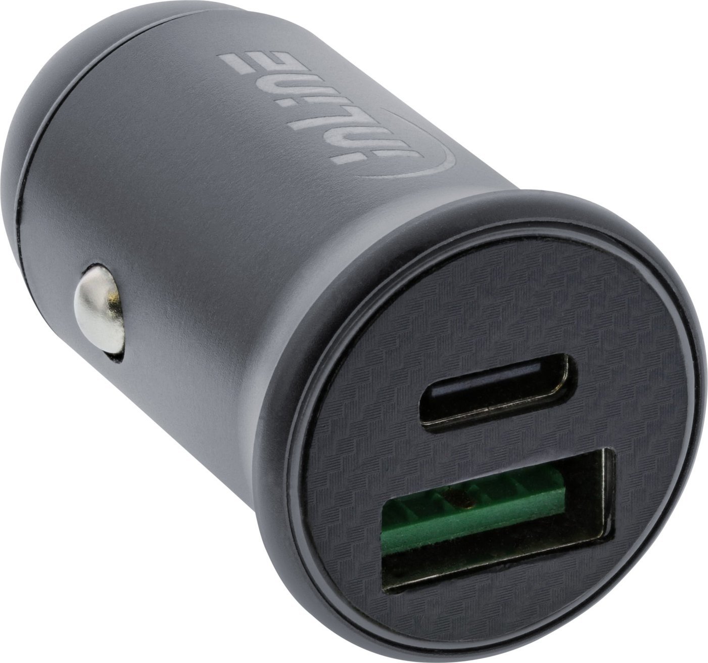 Ładowarka InLine InLine® USB car charger power-adapter power delivery, USB-A + USB Type-C, grey