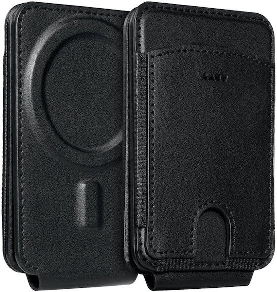 LAUT MAGADD Card Wallet Black MagSafe with stand function