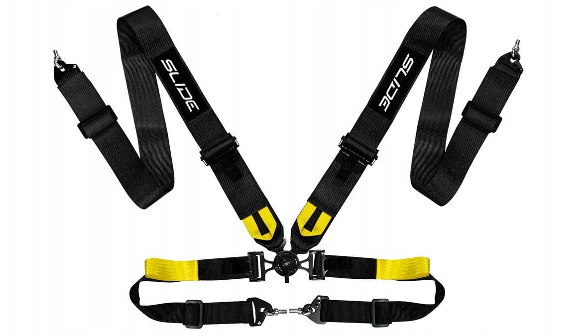 Pasy sportowe Slide V2 Quick Carbon Czarne 4P 3"