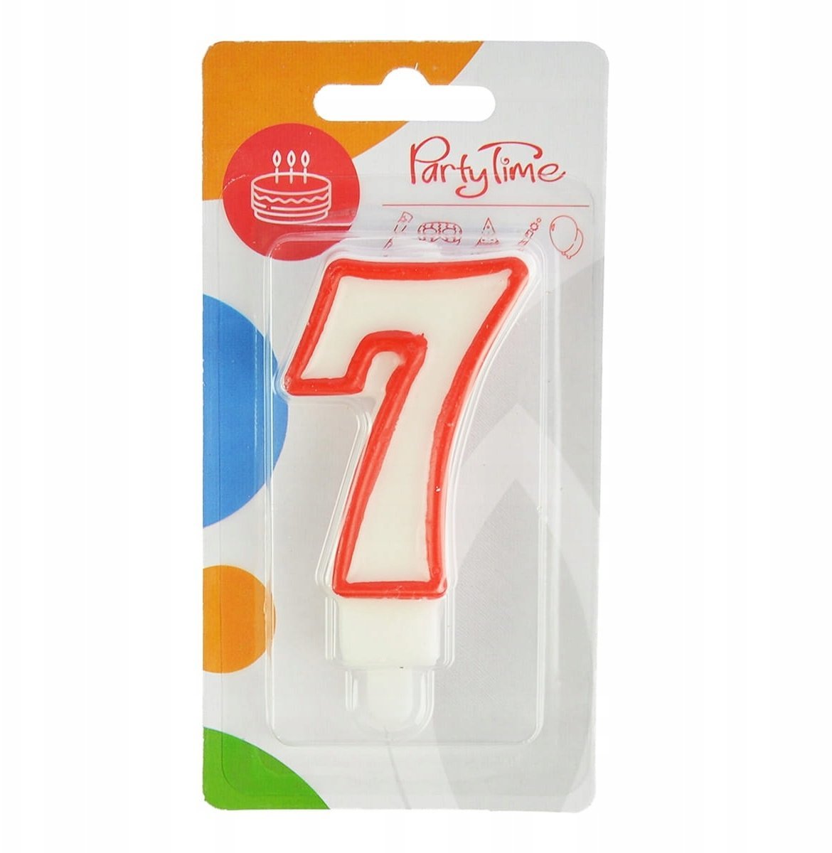 Świeczka cyferka nr 7 czerwona