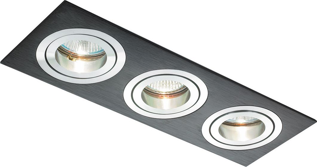 Italux Oprawa podtynkowa prostokątna czarna Italux Mooty BL MQ71805-3AB