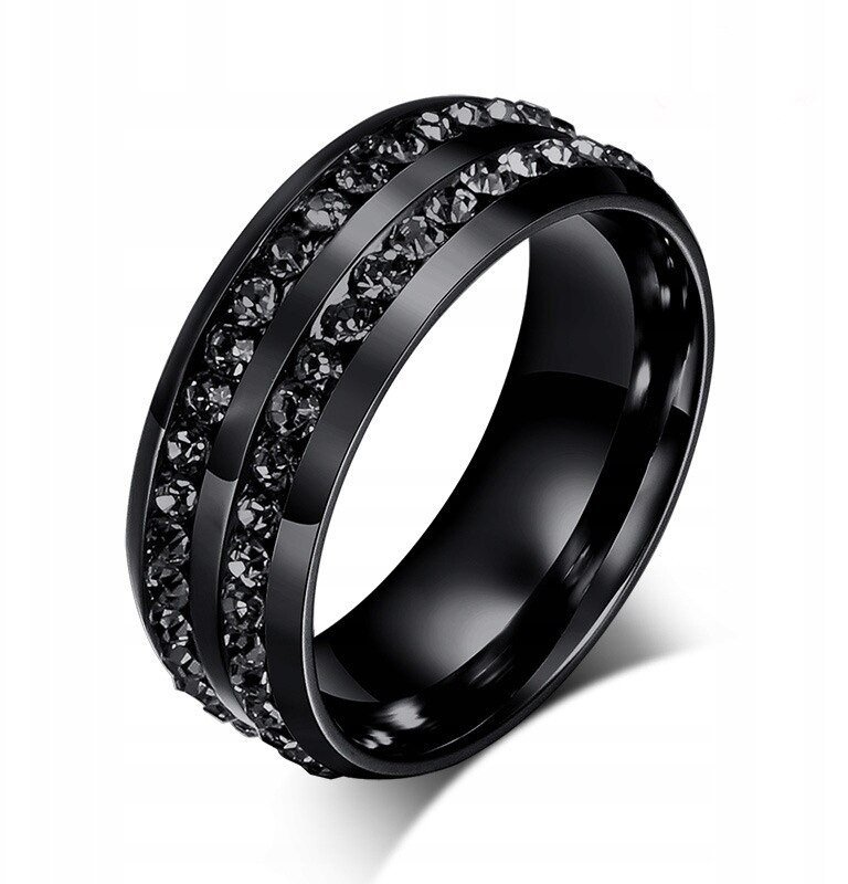 OBRĄCZKI Pierścionek ŚLUBNE GOTHIC STAL 316L r.22