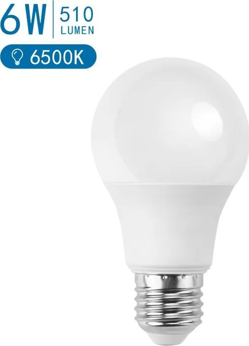Aigostar Żarówka mleczna LED A60 E27 6W biała zimna Żarówka mleczna LED A60 E27 6W biała zimna