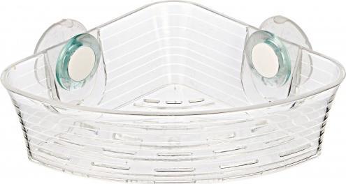 Koszyk prysznicowy Bisk Koszyk łazienkowy nad wannę narożny Geco transparentny