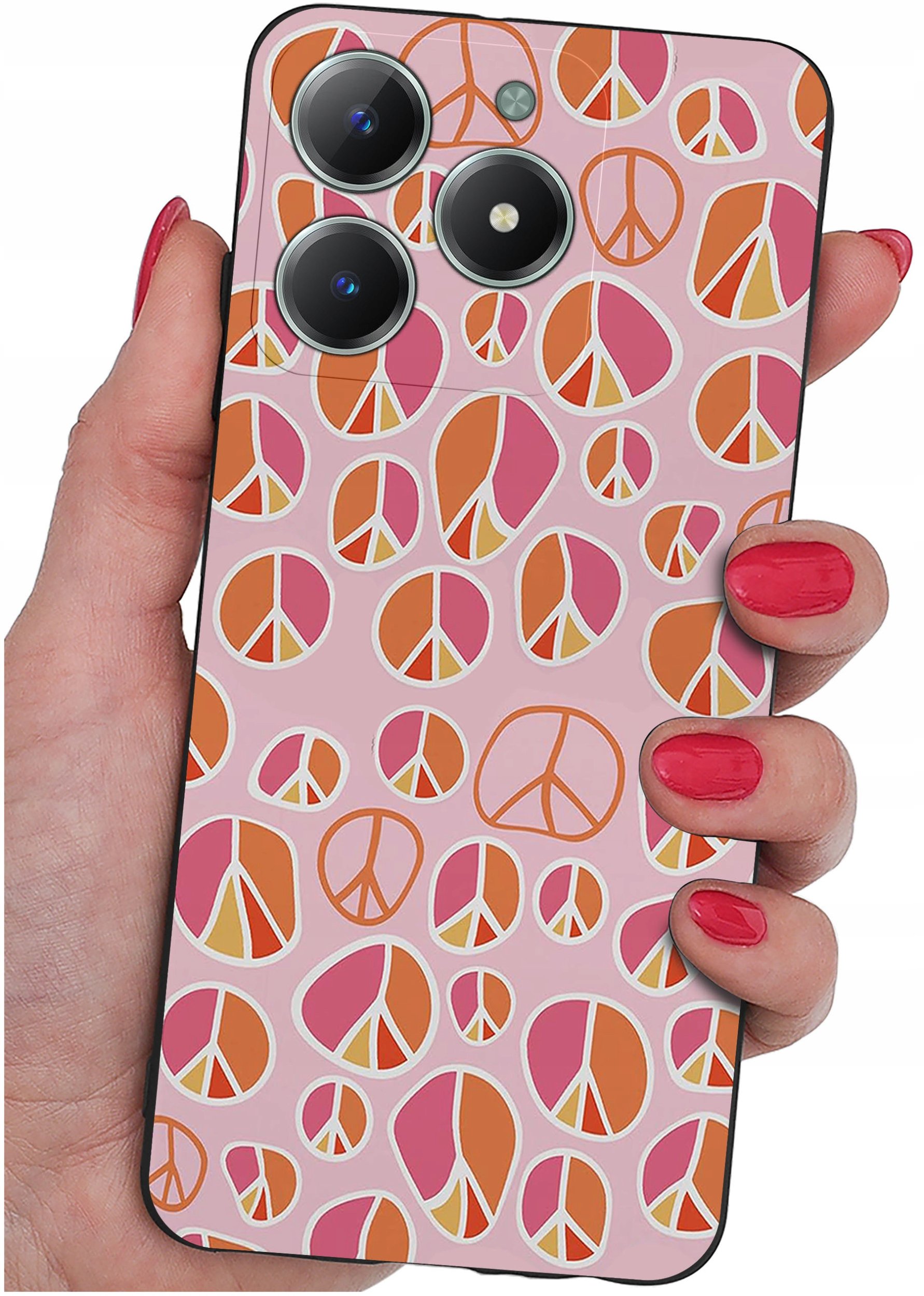 krainaGSM Etui do Realme C61 | C63 wzory SILIKONOWE MATT CASE + SZKŁO 9H