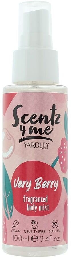 Yardley, Scentz 4 Me Very Berry, Scented Spray, Unisex, 100 ml Unisex