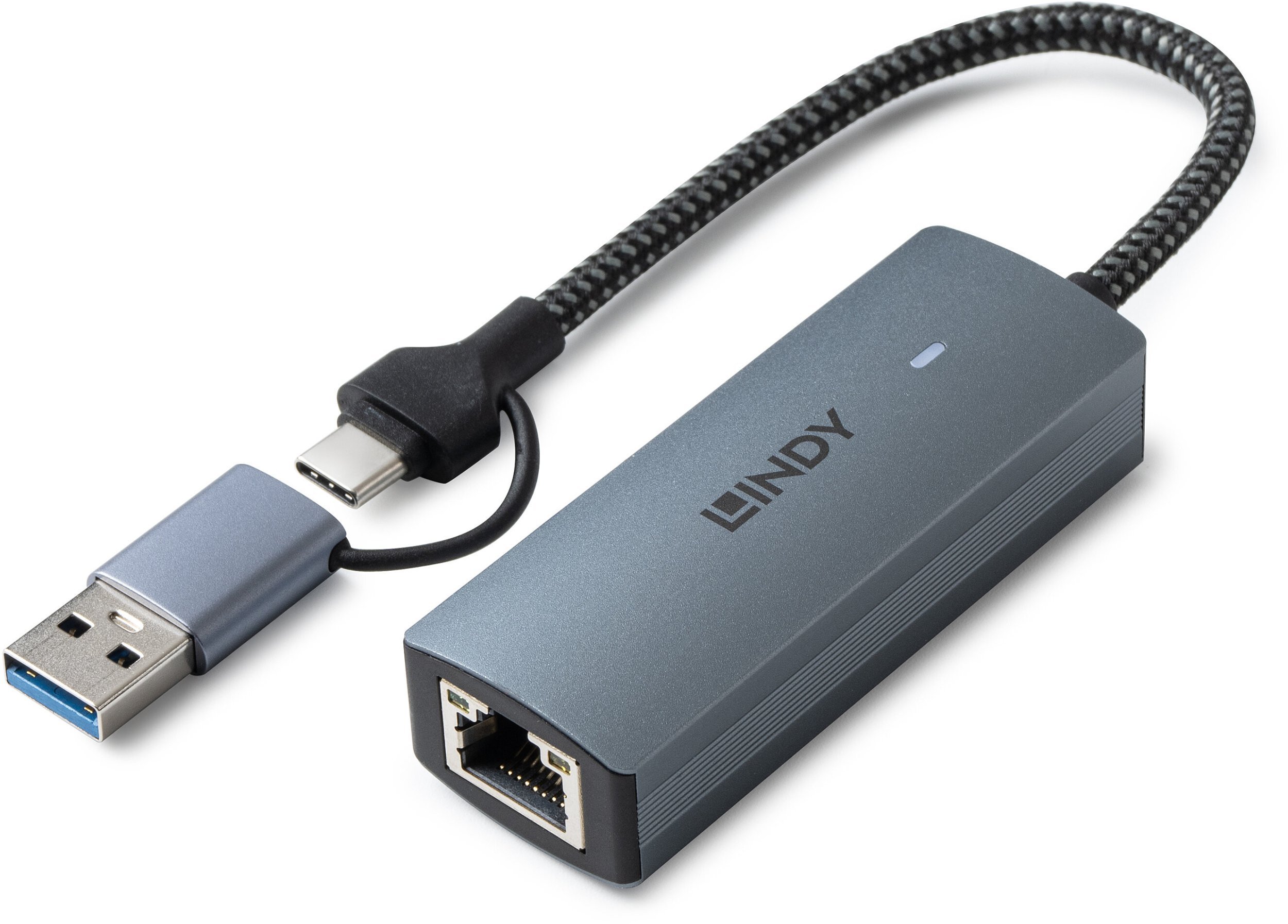 Lindy 43415 huby i koncentratory USB 3.2 Gen 2 (3.1 Gen 2) Type-C 5000 Mbit/s Szary