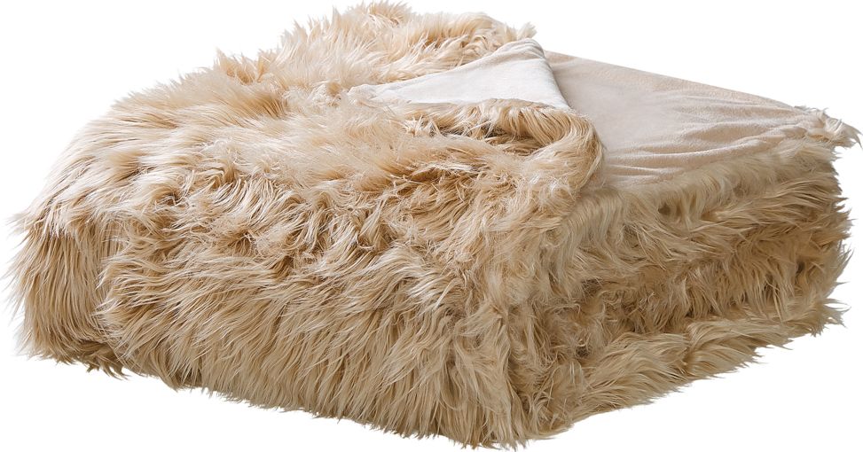 Shumee Narzuta na łóżko 200 x 220 cm jasnobrązowa DELICE