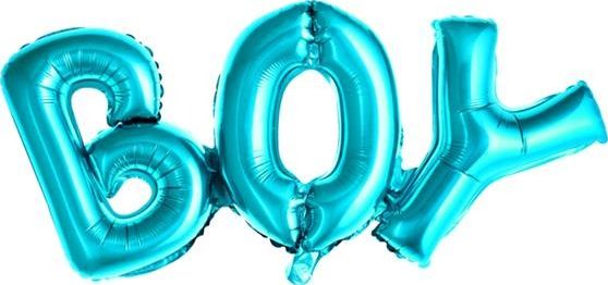 Party Deco Balon foliowy BOY, niebieski, 67x29 cm uniwersalny