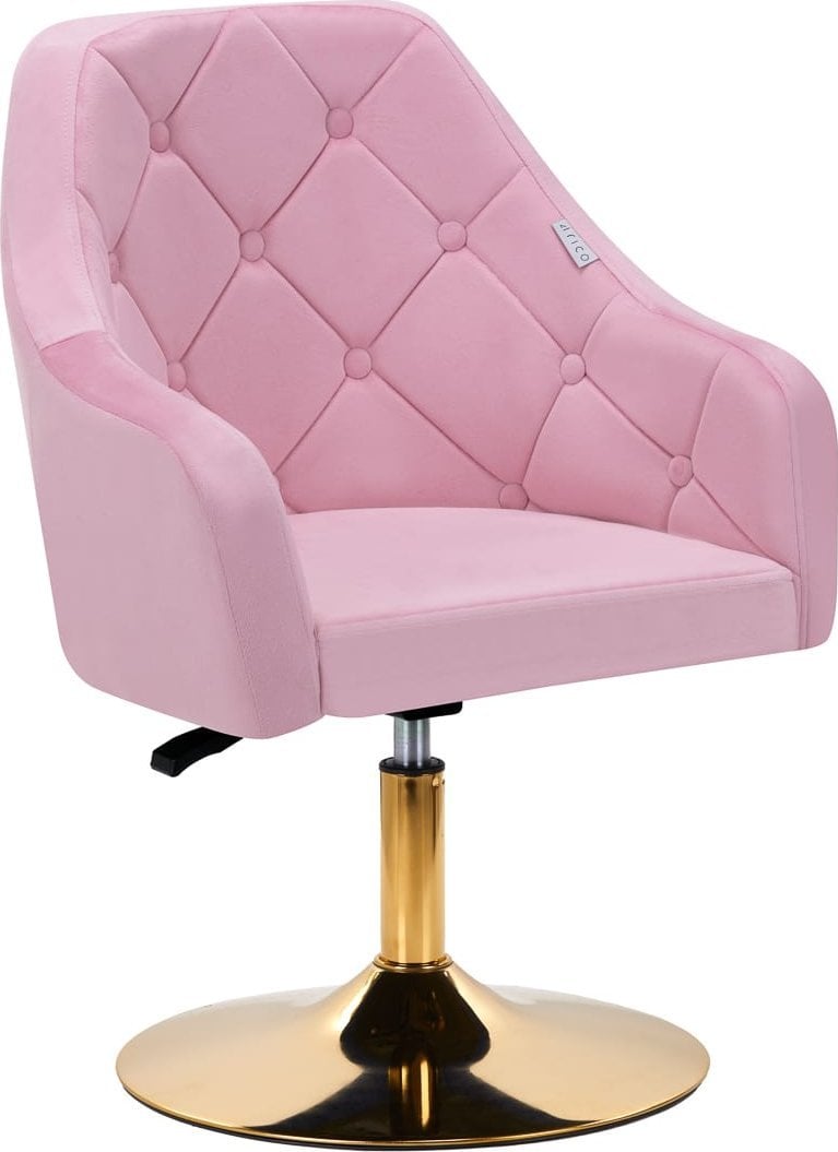 Activeshop 4Rico fotel obrotowy QS-BL14G aksamit różowe