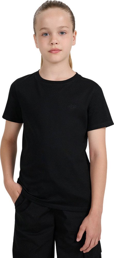 Koszulka dla dziewczynki 4F F2332 czarna 4FJWMM00TTSHF2332 20S 146cm