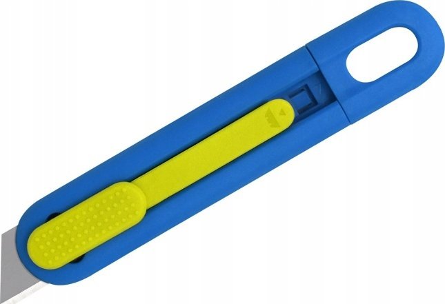 Dedra Nóż bezpieczny PHC Volo, z automatycznie chowanym ostrzem, niebieski