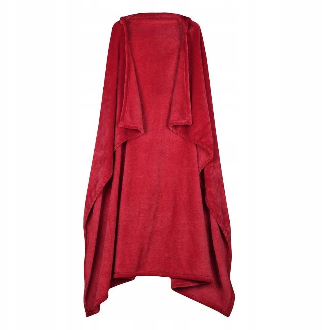 Peleryna z czapką świętego Mikołaja, pluszowy koc, 150 x 110 cm