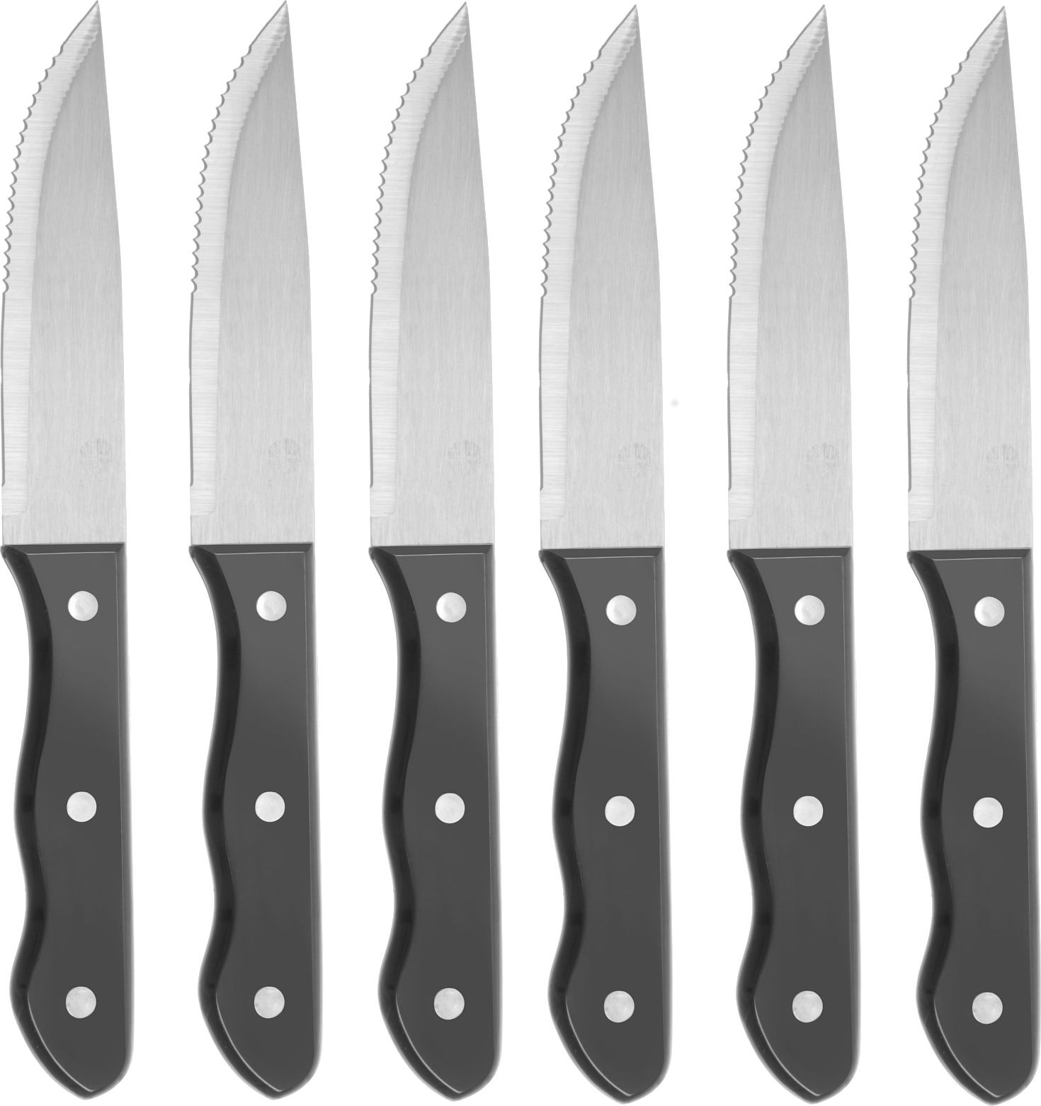 Hendi Nóż do steków ze stali nierdzewnej szerokie ostrze dł. 250mm zestaw 6szt. - Hendi 781456 Nóż do steków ze stali nierdzewnej szerokie ostrze dł.