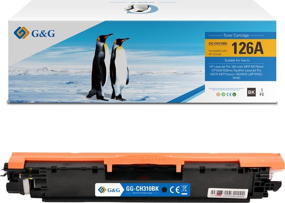 Toner G&G G&G kompatybilny toner z HP CE310A, NT-CH310FBK-A, HP 126A, black, 1200s